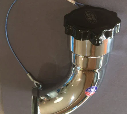 Cat Oil Fill Tube Chrome/Black Cap